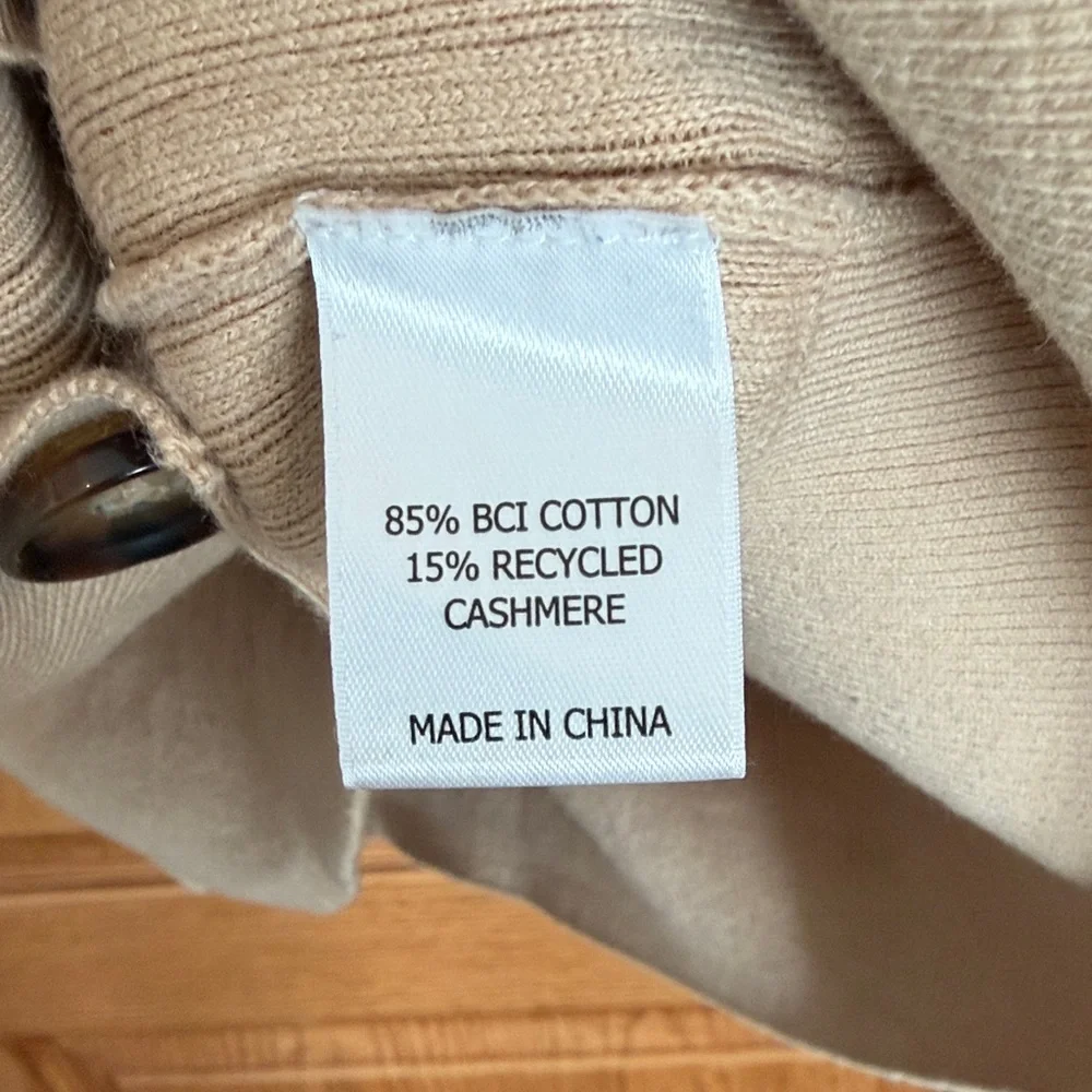 La Ligne Camel Button-Front‎ Ribbed Wool Cardigan